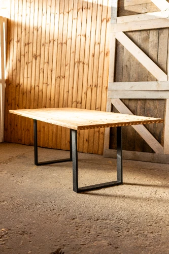 Galds WOODY XL, melns/koka