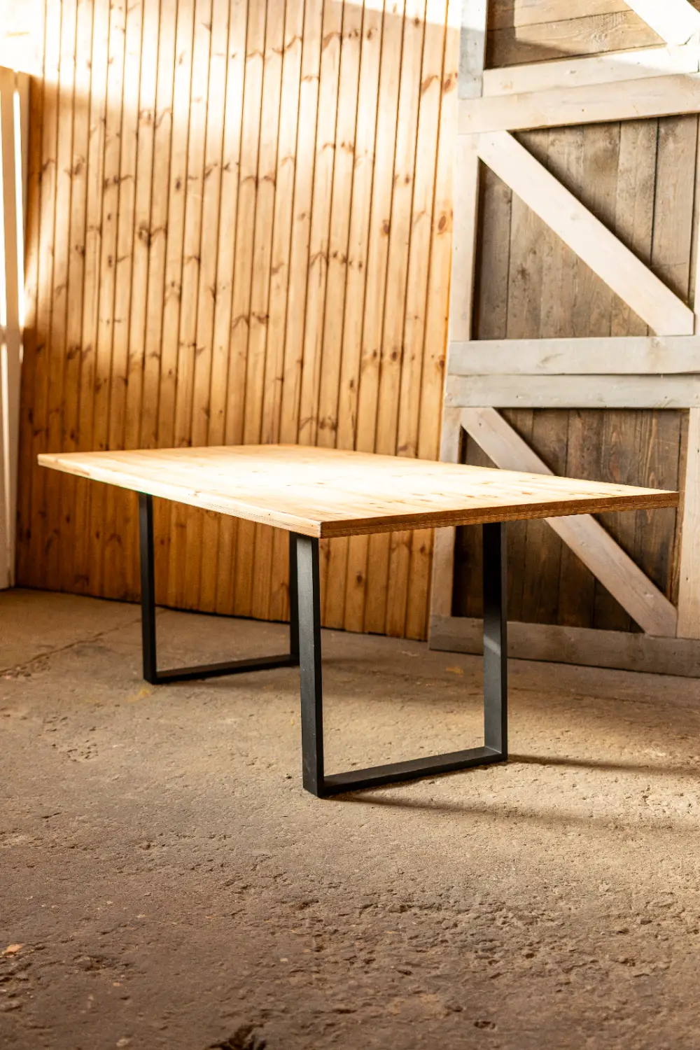 Galds WOODY XL, melns/koka