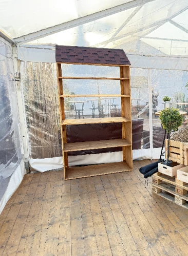 Plaukts MUDY, koka/brūns