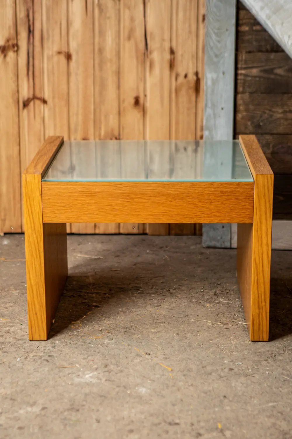 Kafijas galds PERSY, koka/stikla