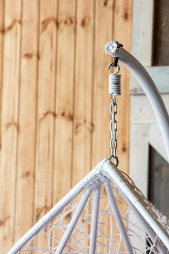 Šūpuļkrēsls ar statīvu DROP, balts/sarkans