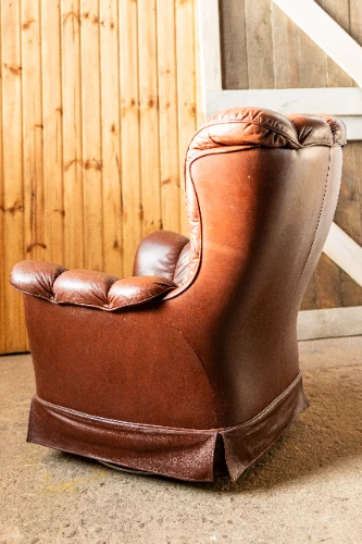 Ādas krēsls CHURCHILL, brūns