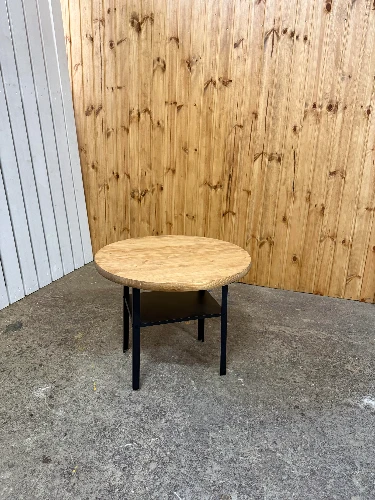 Kafijas galds WOODY, melns/koka