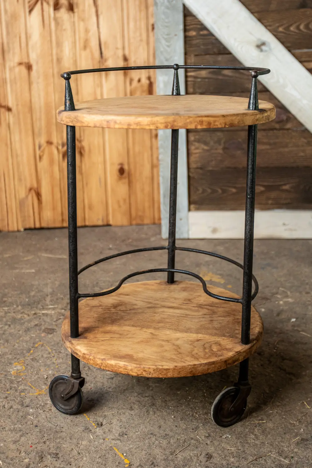 Servējamie ratiņi BELLE, melni/koka