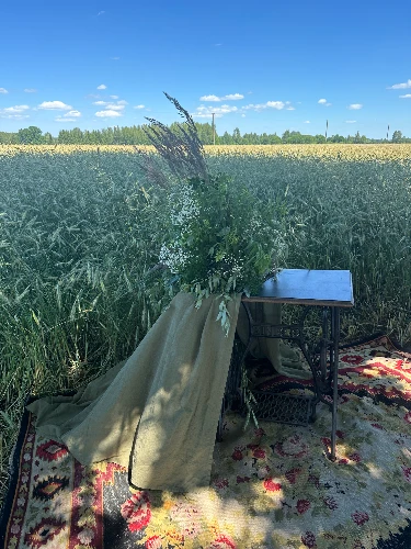 Šujmašīnas galds SINGER, melns/tumša koka