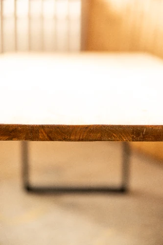 Galds WOODY L, melns/koka