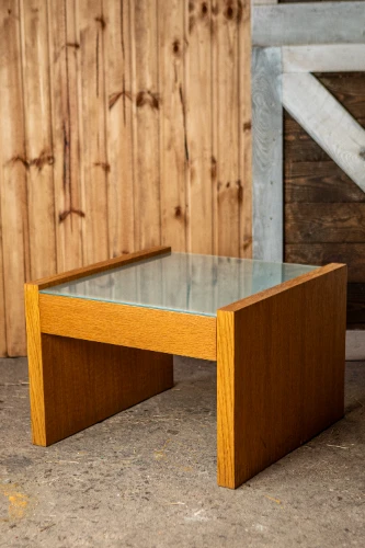 Kafijas galds PERSY, koka/stikla