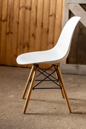 Krēsls EIFEL, balts/koka