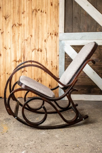 Šūpuļkrēsls GRANNY, tumši brūns/bēšs